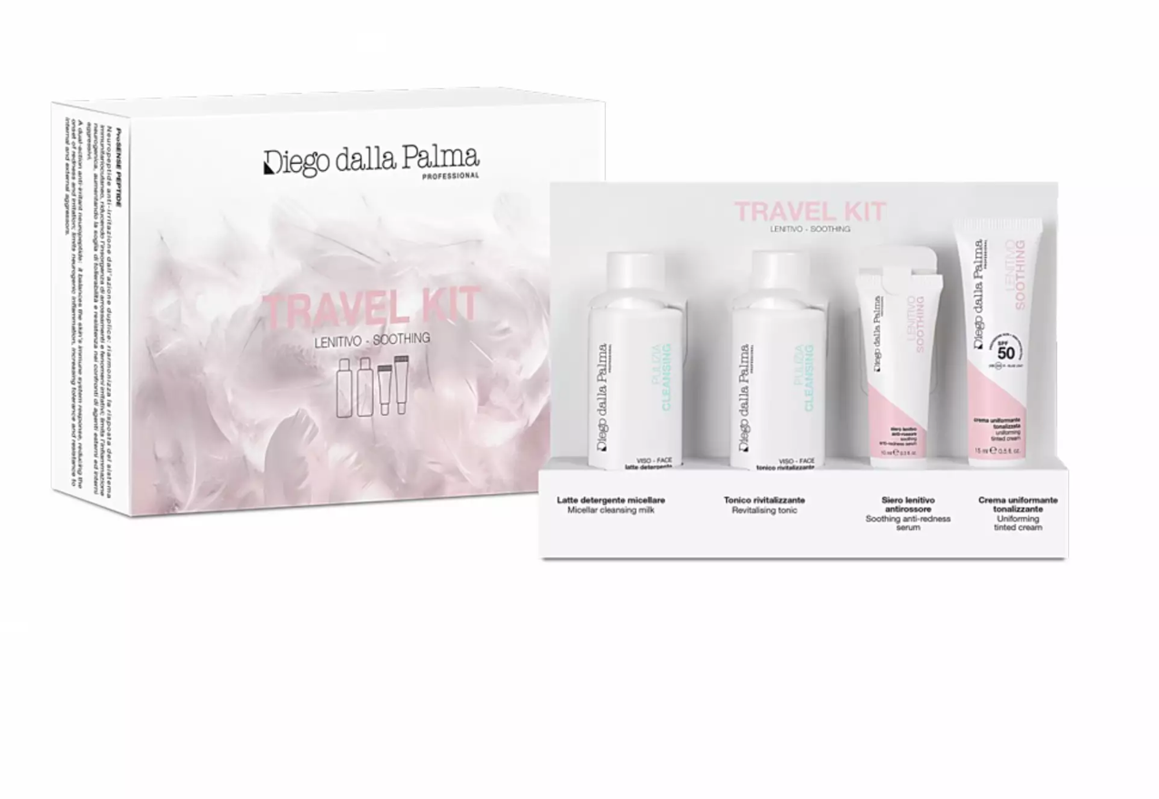 Diego Dalla Palma Soothing Kit Travel Size (Milk 50ml, Toner 50ml, Serum 10ml, Cream 15ml)